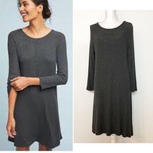 ANTHROPOLOGIE Velvet by Graham & Spencer Gray Chrissy Tunic Swing Dress Small